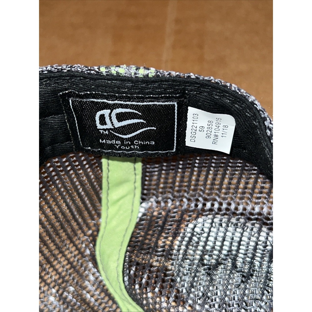 Realtree Adjustable Mesh Back Cap Hat Lime/Gray DSG221103 Youth OSFM - Picture 5 of 8